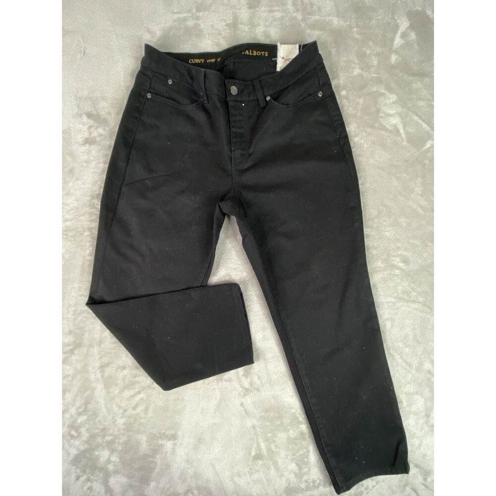 Talbots Curvy Crop Black Ankle Jeans Women’s Size 10